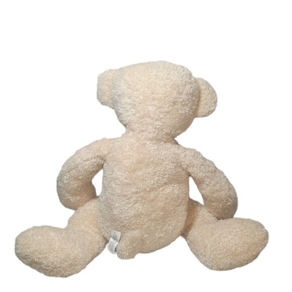 2005 Animal Adventure Cream Bear Plush BeanBag Stuffed Toy 18" - Picture 4 of 7